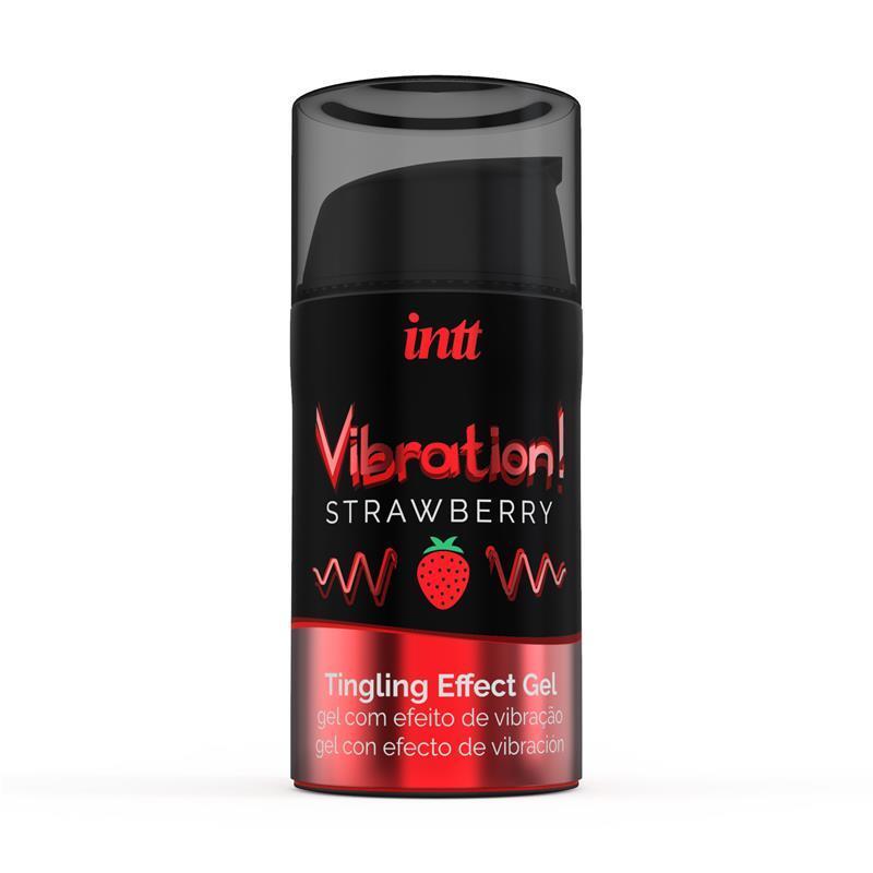 intt Vibration! Tingling effect gel - Strawberry 15 ml - Obrázek 2