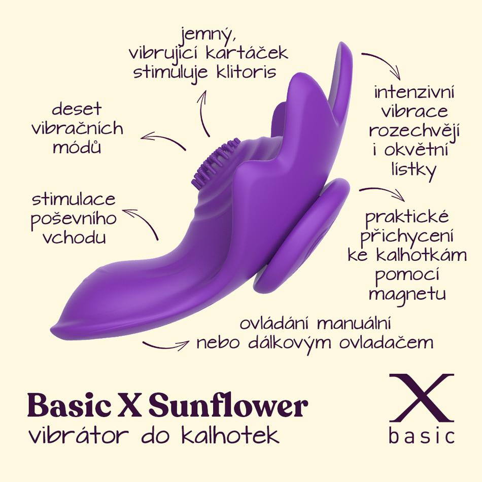 BASIC X Sunflower vibrátor do kalhotek - Obrázek 2